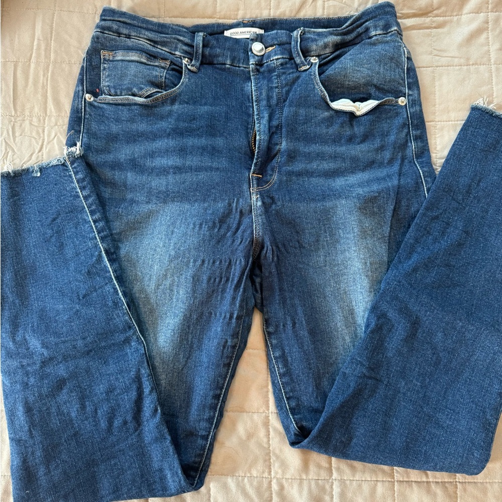 Good American Good Waist Crop Skinny Jeans